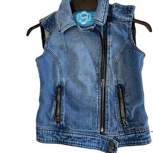 Nanette Lepore Denim Vest Jean Vest Sz XS